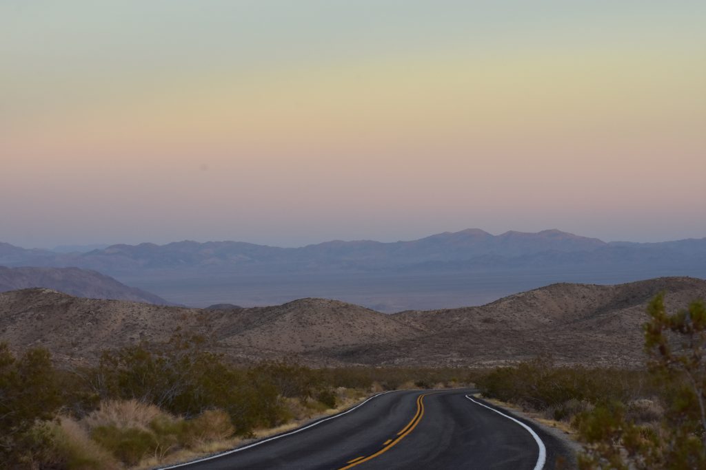 Road sunset-Joshua Tree