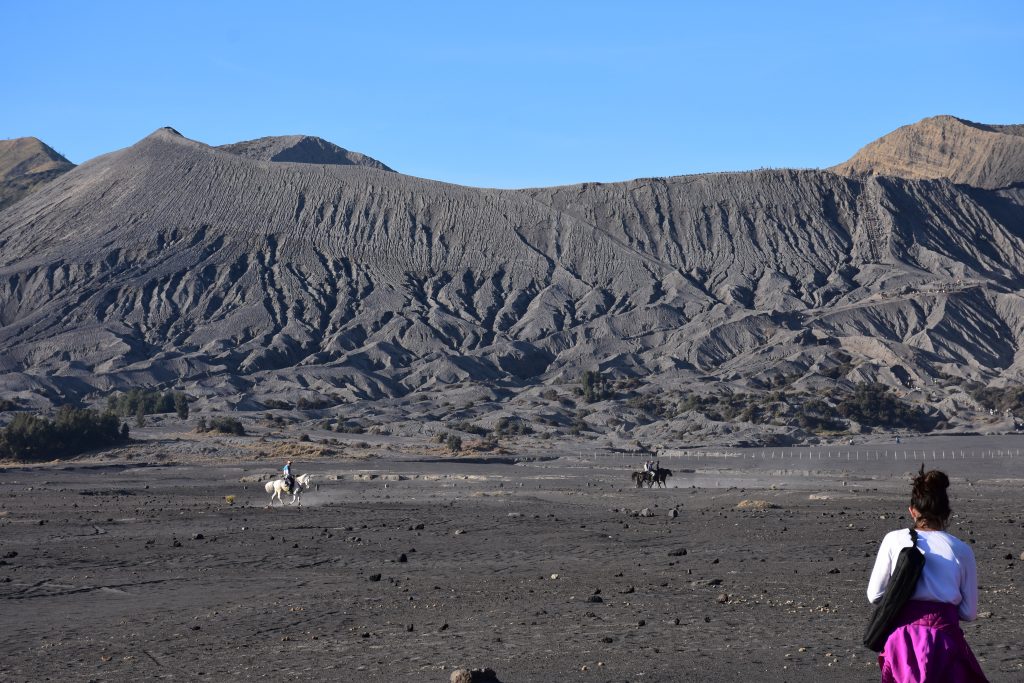 Mount Bromo Free walking across the sea of sand 