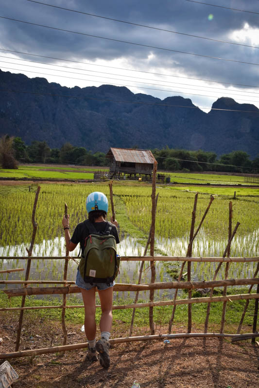 wide open landscape in Laos on Thakhek loop