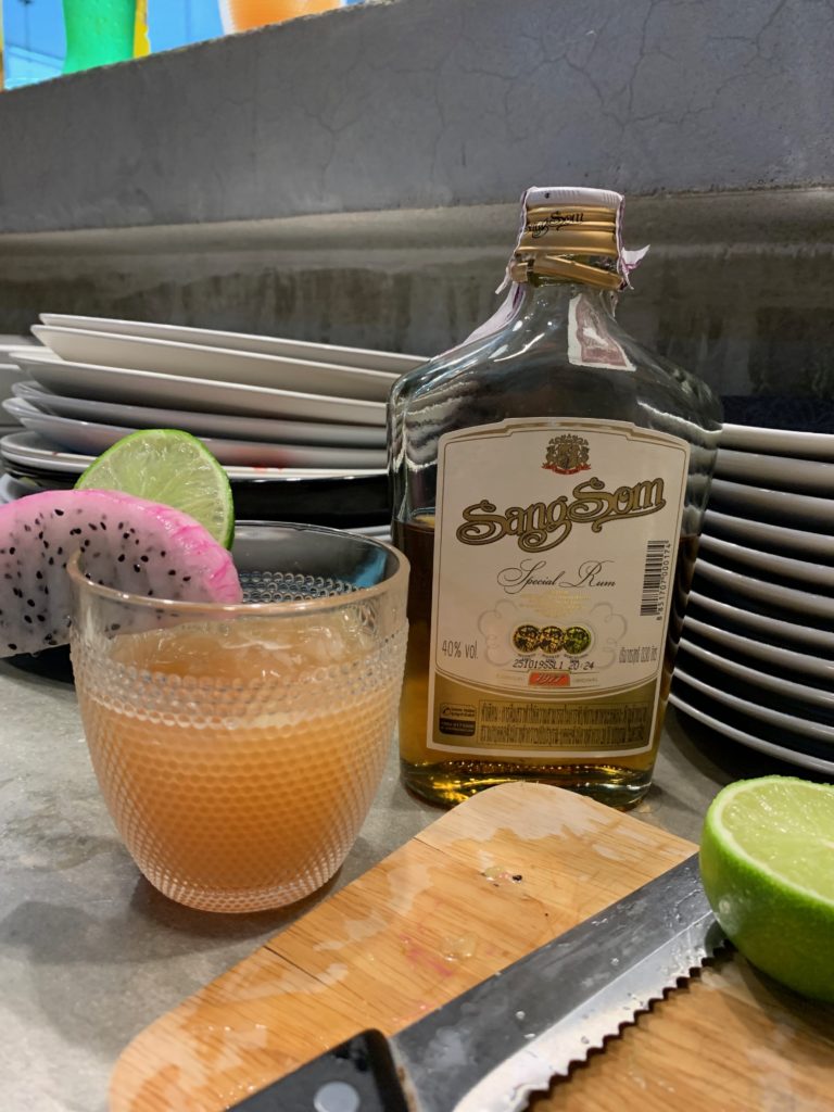 Sangson Thai whiskey cocktail. 