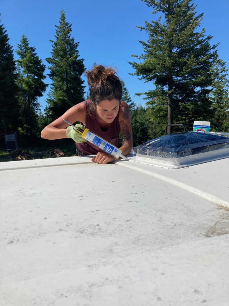 fixing the roof vent of the van reality of vanlife