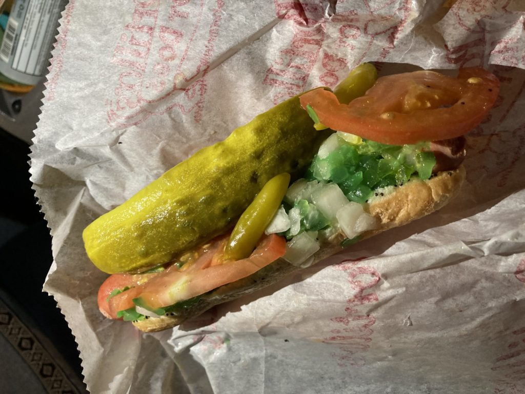 chicago style hot dog foodie road trip 