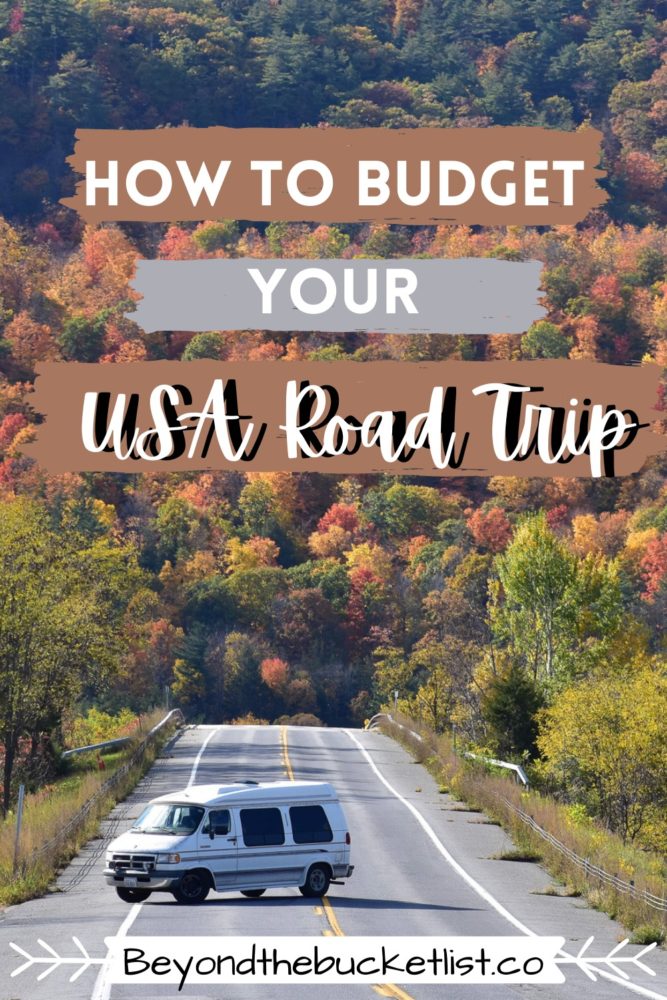 3 month road trip usa budget