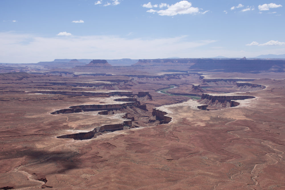 Overlook of canyon in Canyonlands national park 