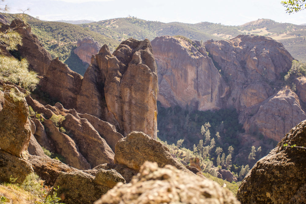 rocky landscape of Pinnacles National Park 