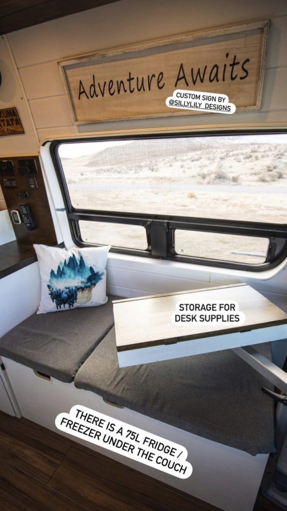 desk in sprinter van 