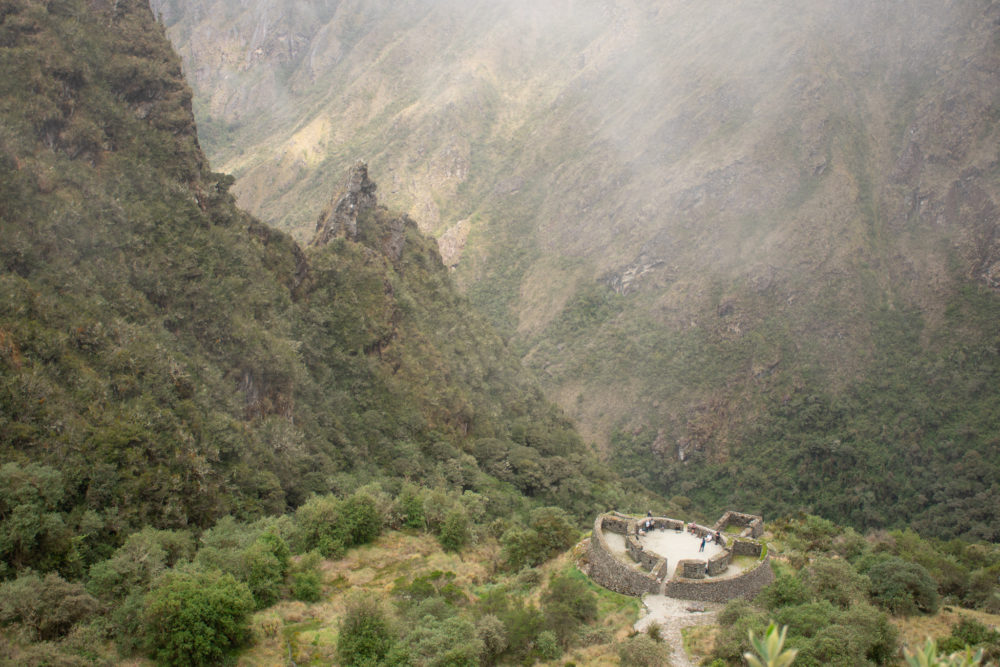 View of an Incan site from above. 