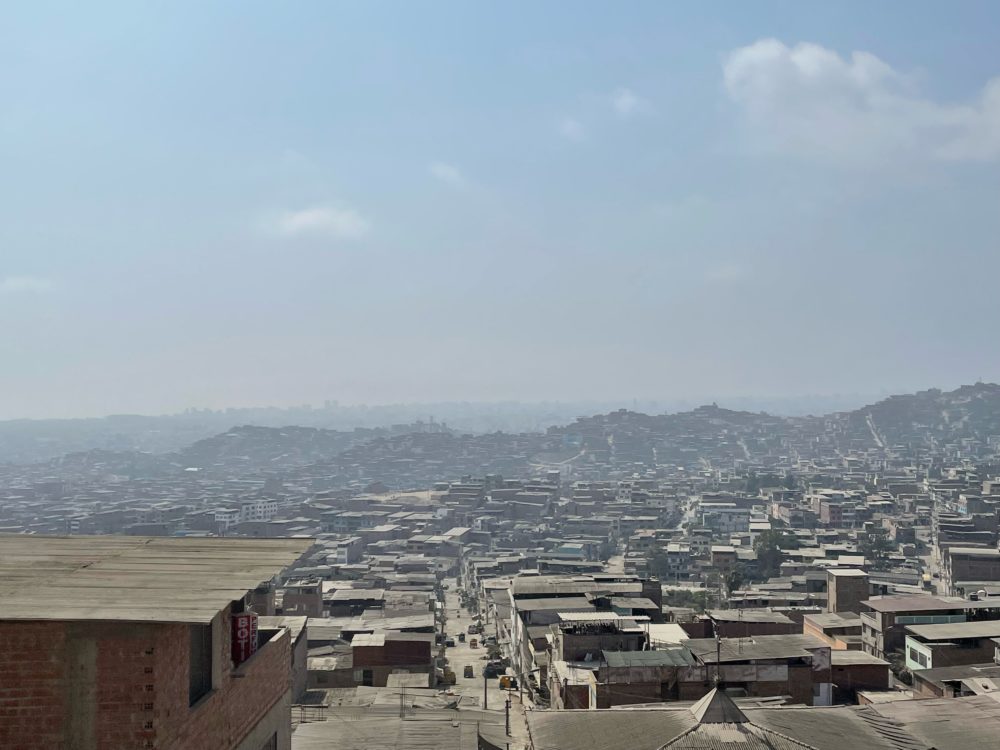 View from above of the Human Settlements on our Tour of Lima. 