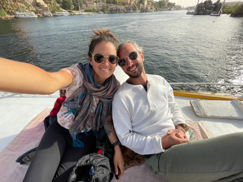 sunset sail on the nile. Egypt on a budget. 