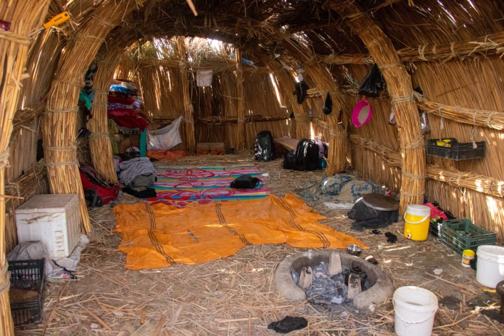 Our sleeping arrangements in the reed house of the Iraqi Marshes. 