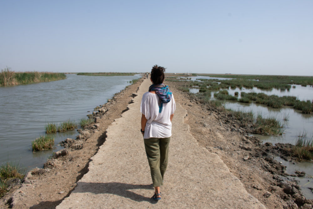 Walking on Saddam's road through the Iraqi Marshes
