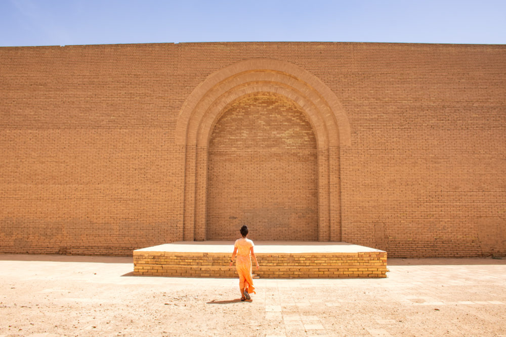 Is Iraq Safe? woman walking in Babylon 