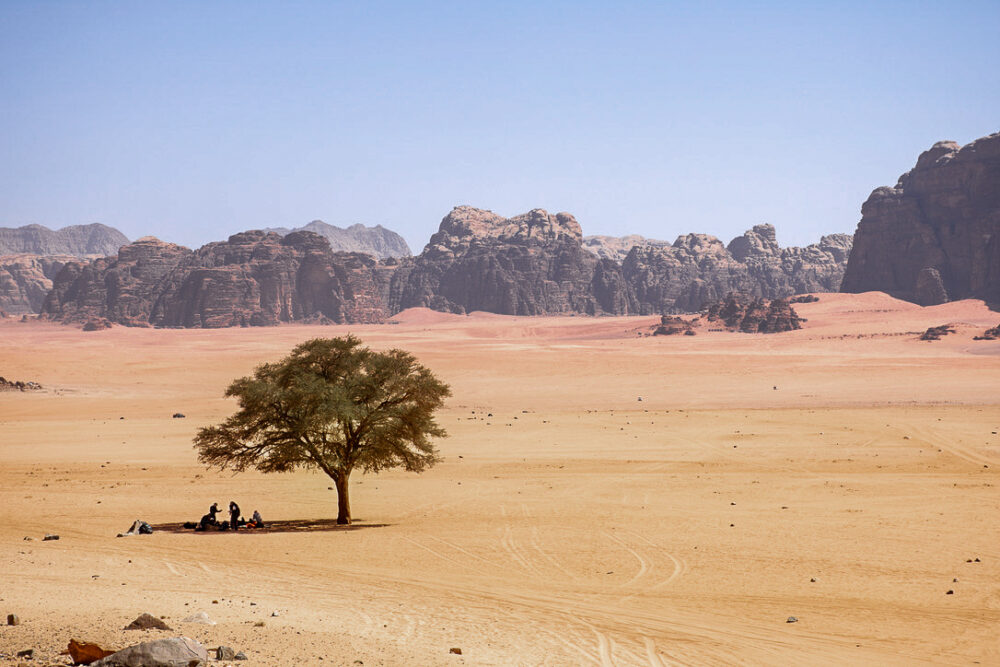 Landscape of Wadi Rum. Budget travel guide to Jordan 