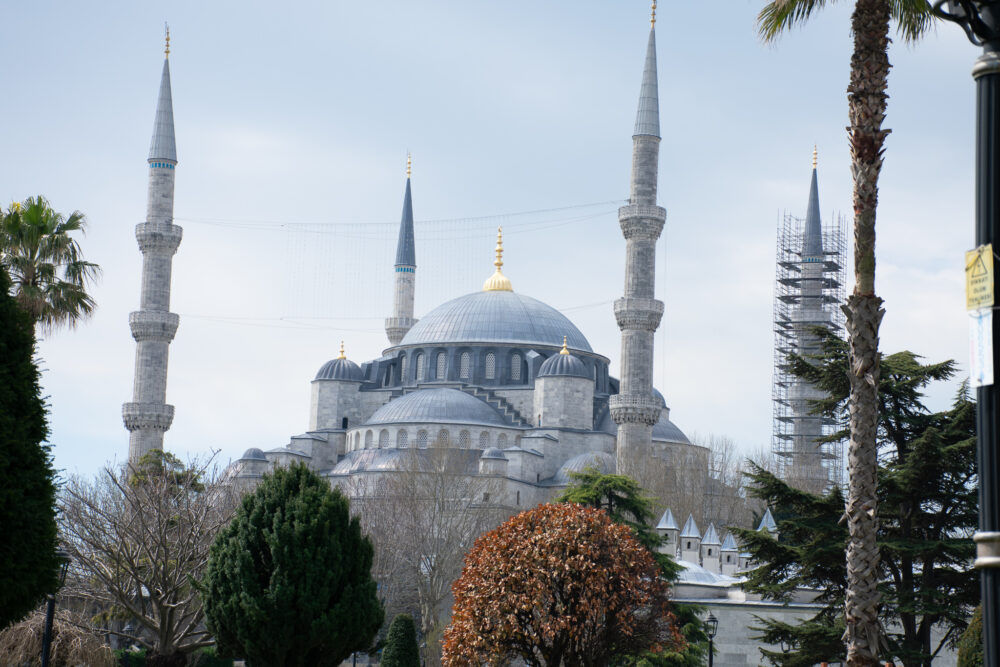 budget travel in Istanbul. The blue mosque in Istanbul. 