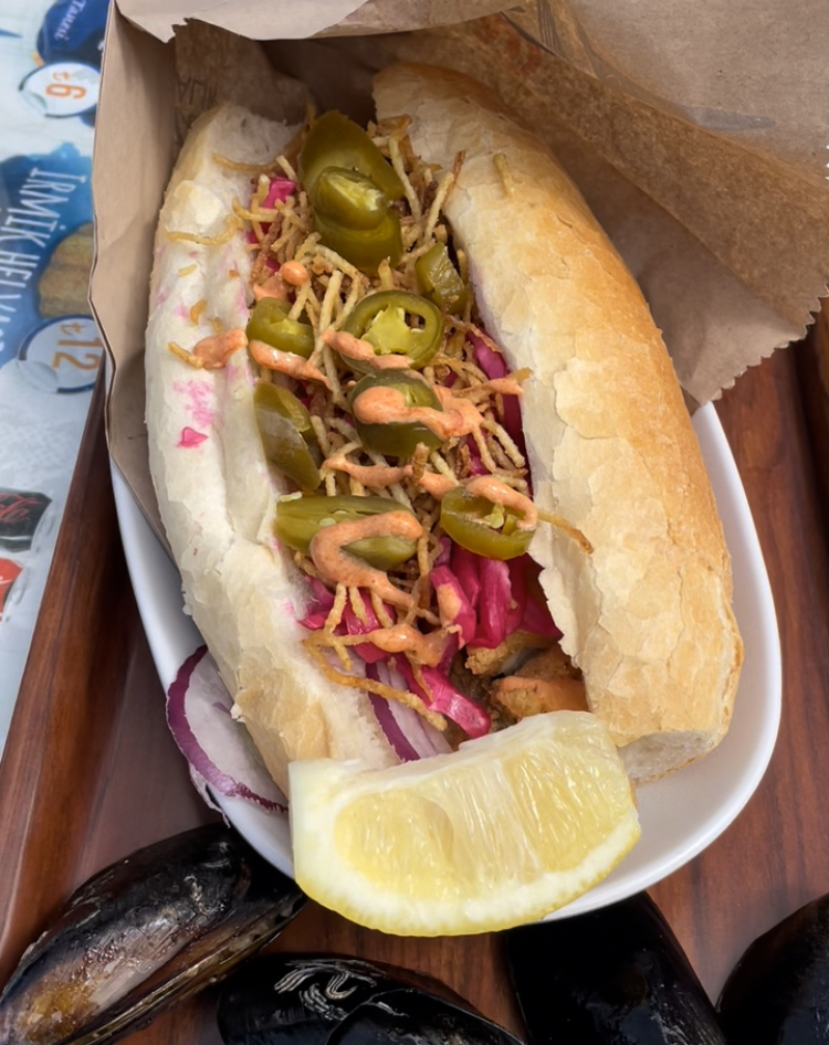 Fish sandwich in Antalya 