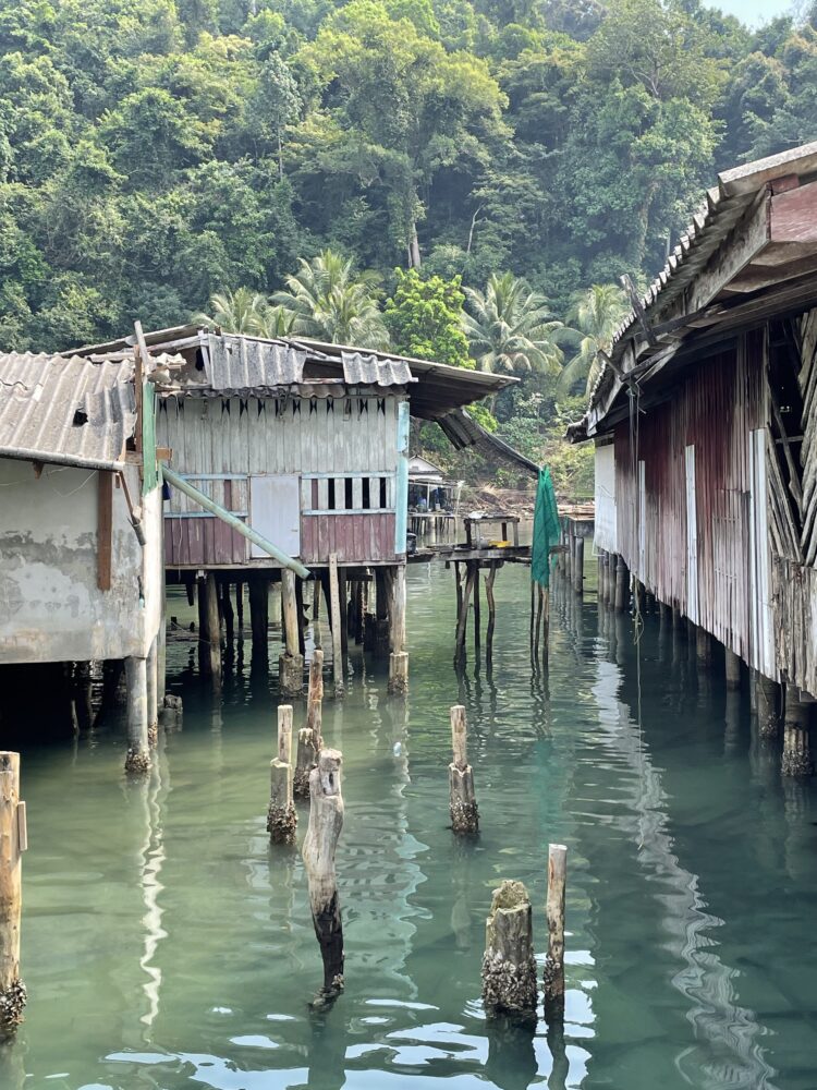 Stilted houses in the fisherman's village in Koh Koog Guide. 