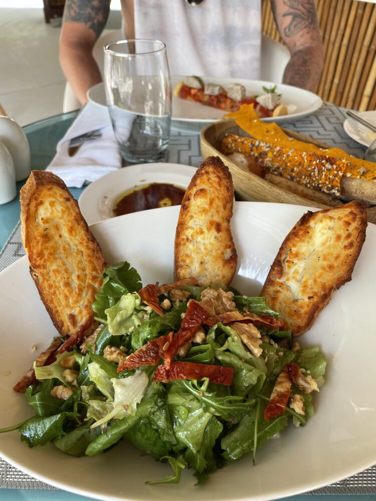 Fresh made salad at Kuramathi 