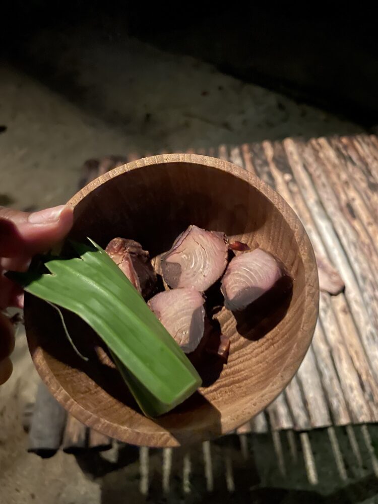 bowl of dried tuna 