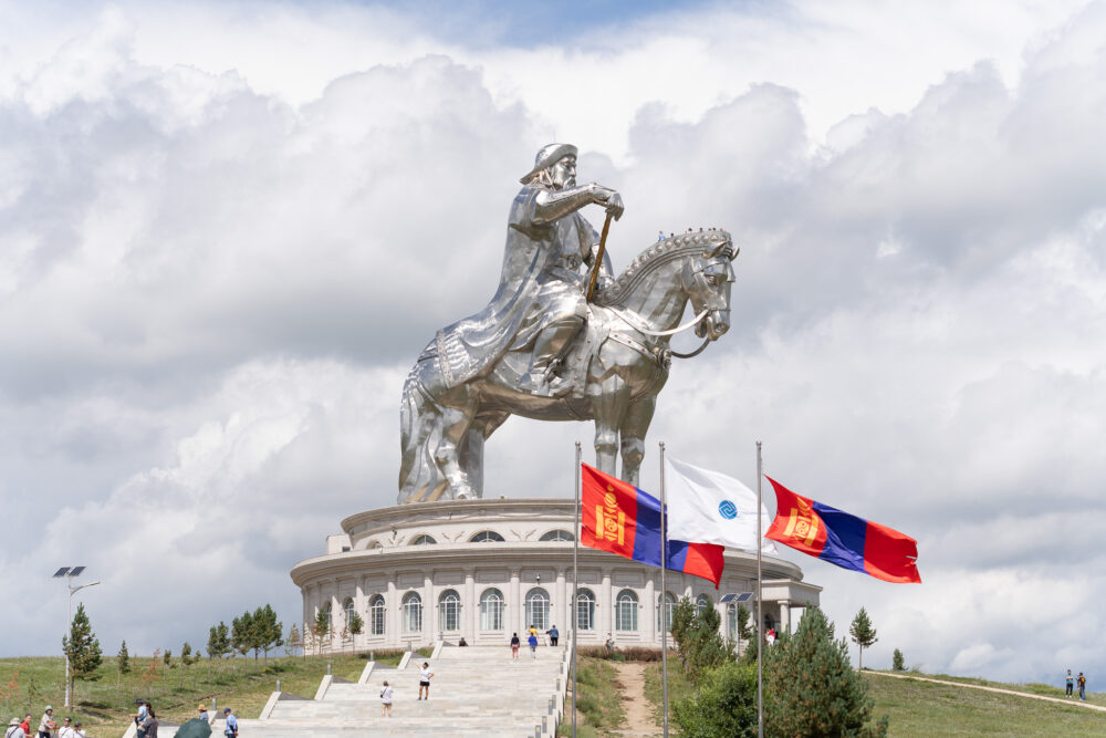 Large statue of Ghenggis Khan in Mongolia 