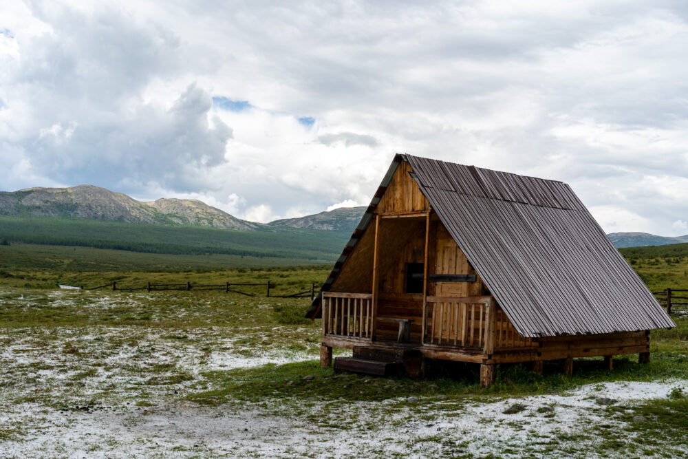 a small cabin in a remote region of Mongolia 