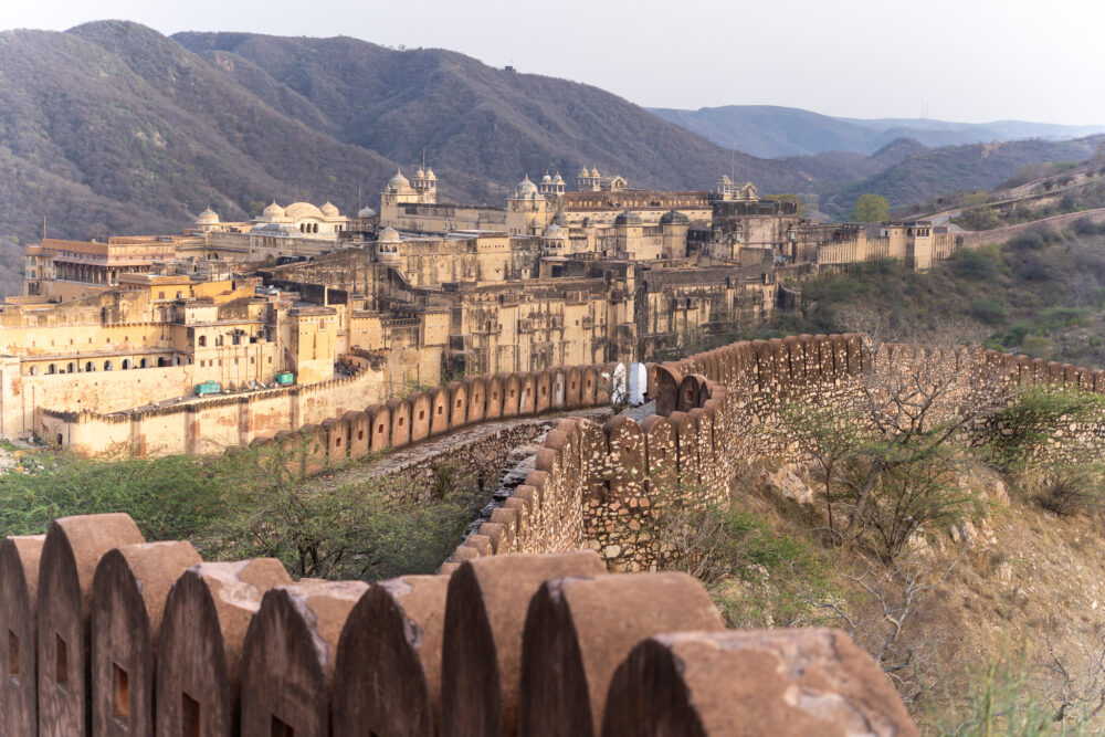 The backside of Amber fort in Jaipur 