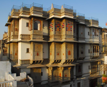 Front of Madri Haveli in Udaipur 