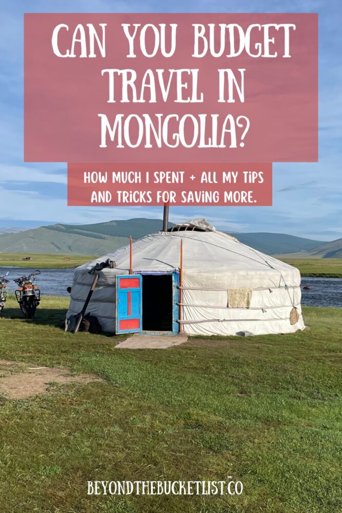 Mongolia travel costs pin one 