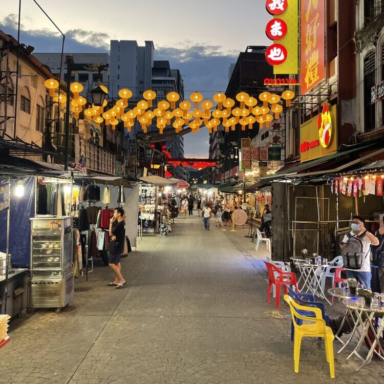 an empty night market street in KL. Where to Eat in Kuala Lumpur. 