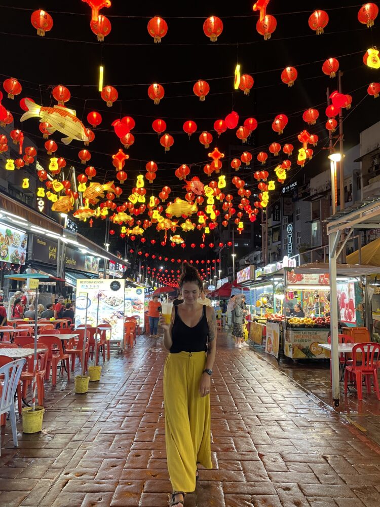 me in yellow pants walking down the street Where to Eat in Kuala Lumpur