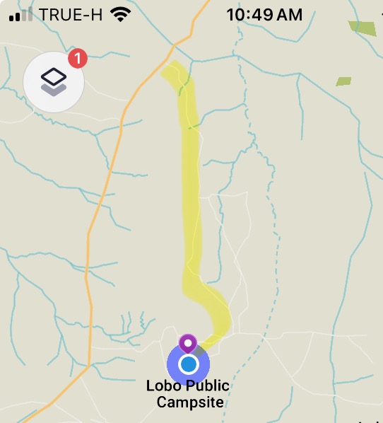 map of how to reach the lobo campsite on our Serengeti Self-Drive Itinerary