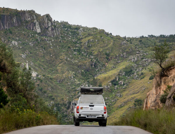 driving through the madagascar landscape