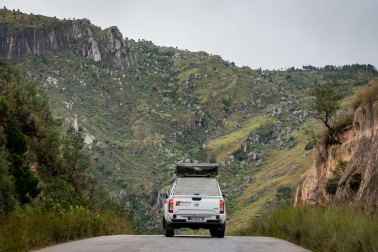 driving through the madagascar landscape
