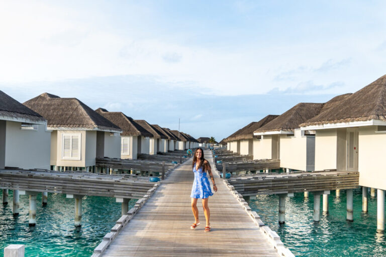 Overwater villas on finolhu