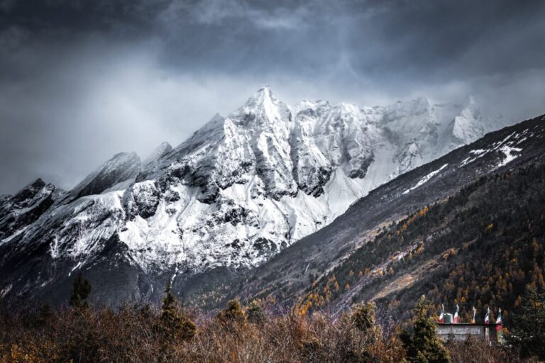 Dramatic shot of nepals mountains