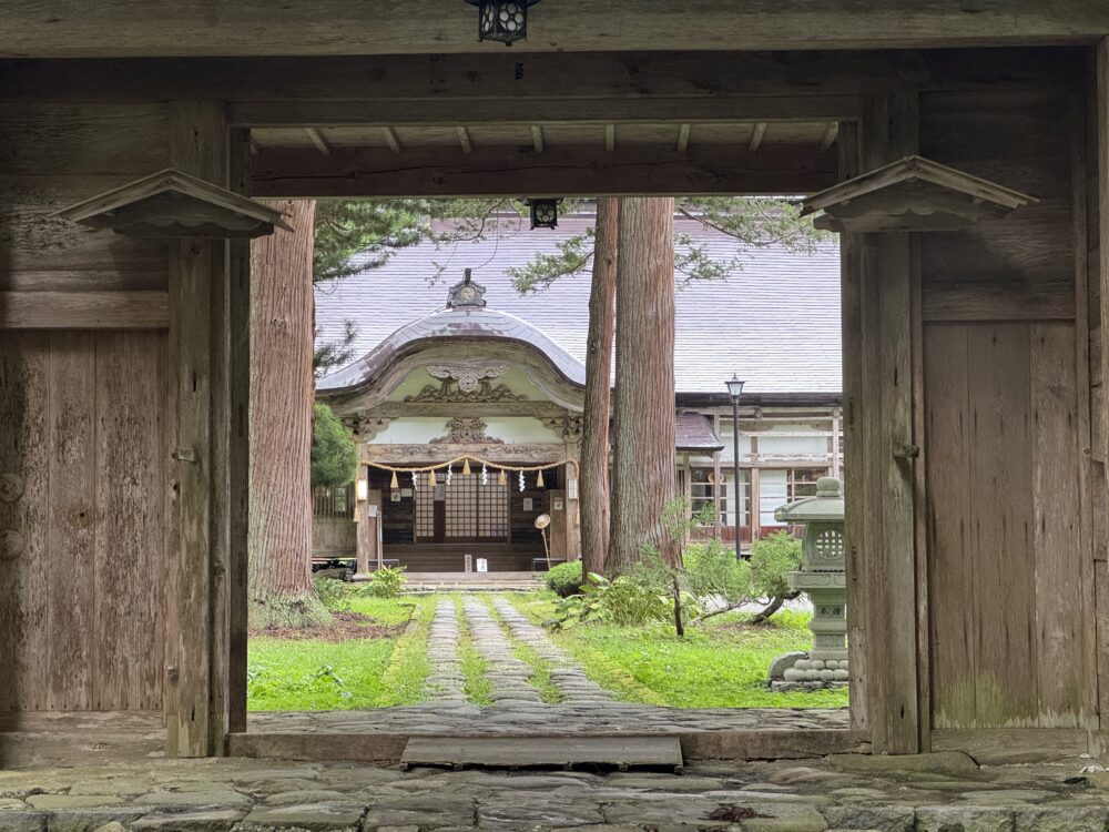 The welcome gate of Saikan a buddhist pilgrimage stay in Dewa Sanzan 