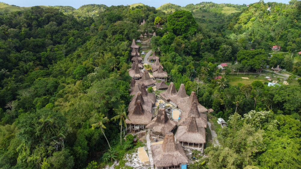 traditional homes from above 