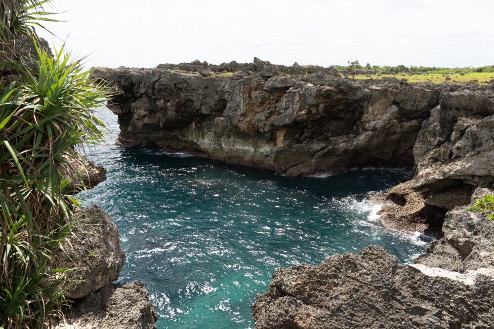 ocean on edge of island 