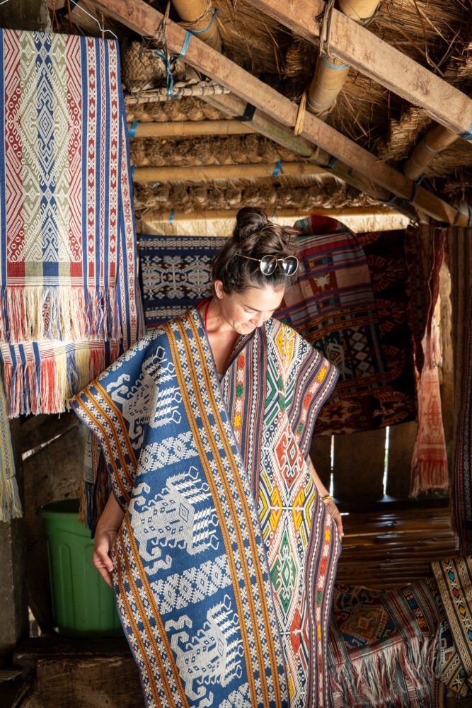 me wearing Ikat
