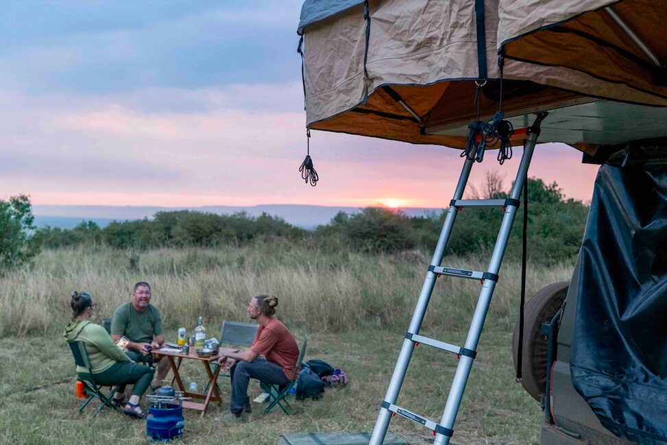 sunset at our camp 